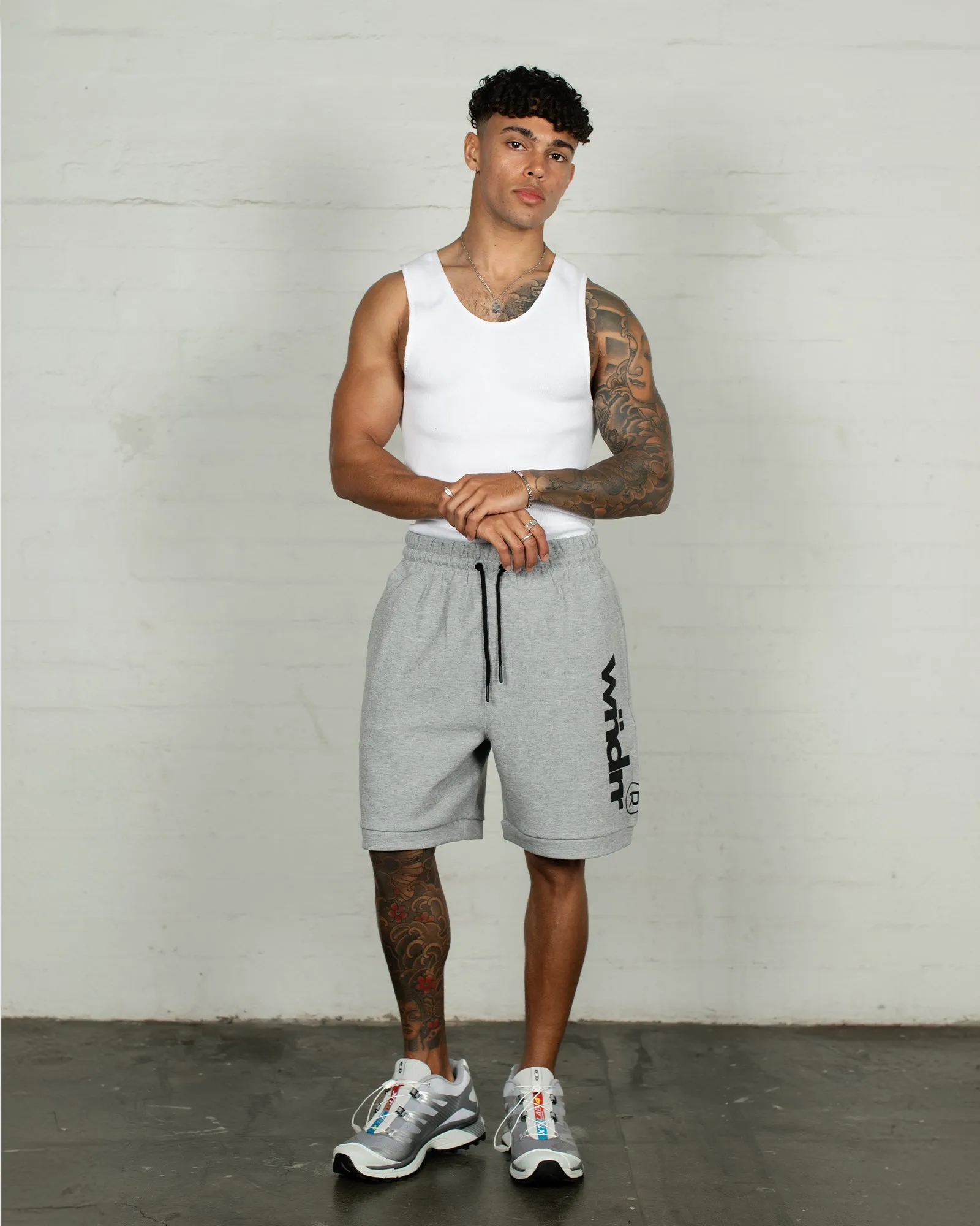 OFFCUT TECH TRACKSHORT - GREY MARLE