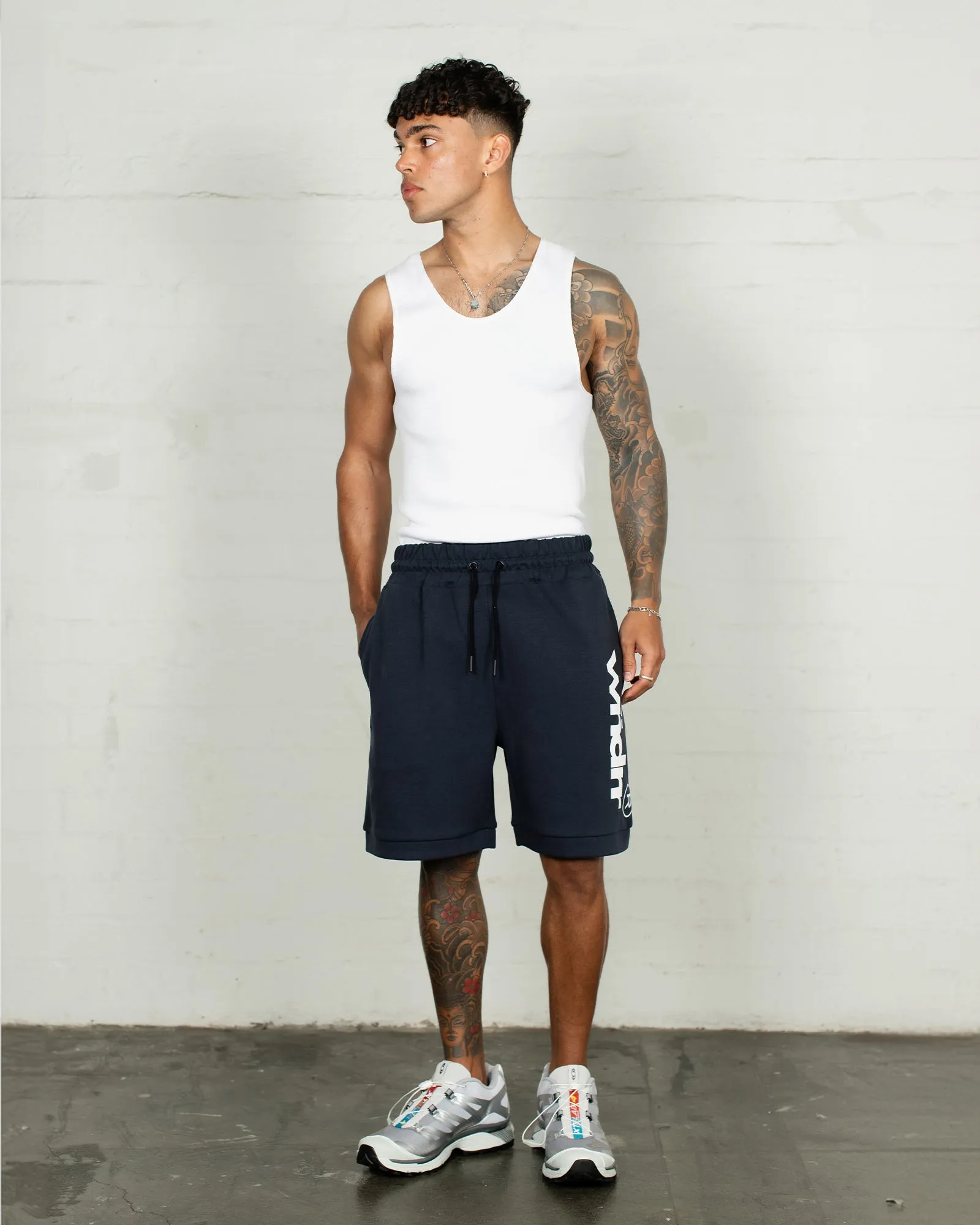 OFFCUT TECH TRACKSHORT - NAVY