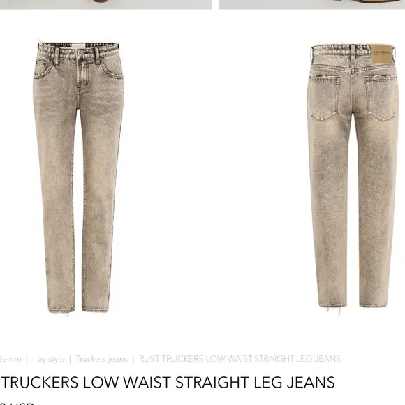 ONE TEASPOON RUST TRUCKERS JEANS Women’s 26 LOW WAIST STRAIGHT LEG JEANS NWT