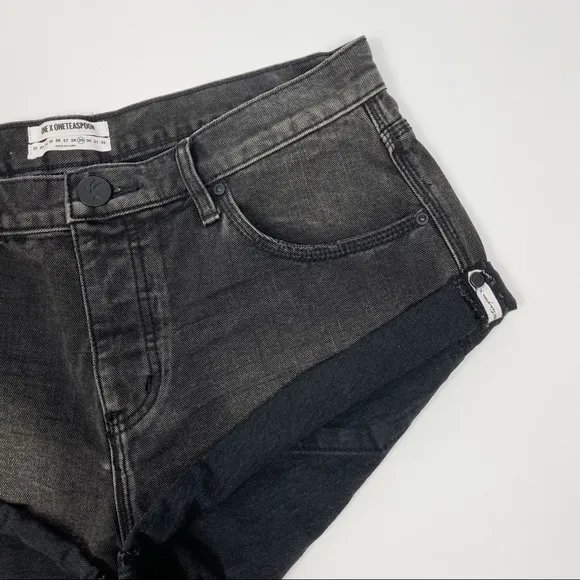 One‎ Teaspoon Washed Black Bandits Shorts 29