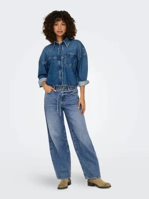 ONLY | GIANNA Mittlere Taille Ballon Schnitt Jeans | MEDIUM BLUE
