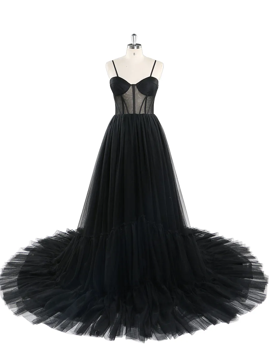 Orange Tulle Evening Dress Long Woman Formal Prom Dress Fluffy Maxi Photoshoot Dress Wedding Guest Dress YEWEN