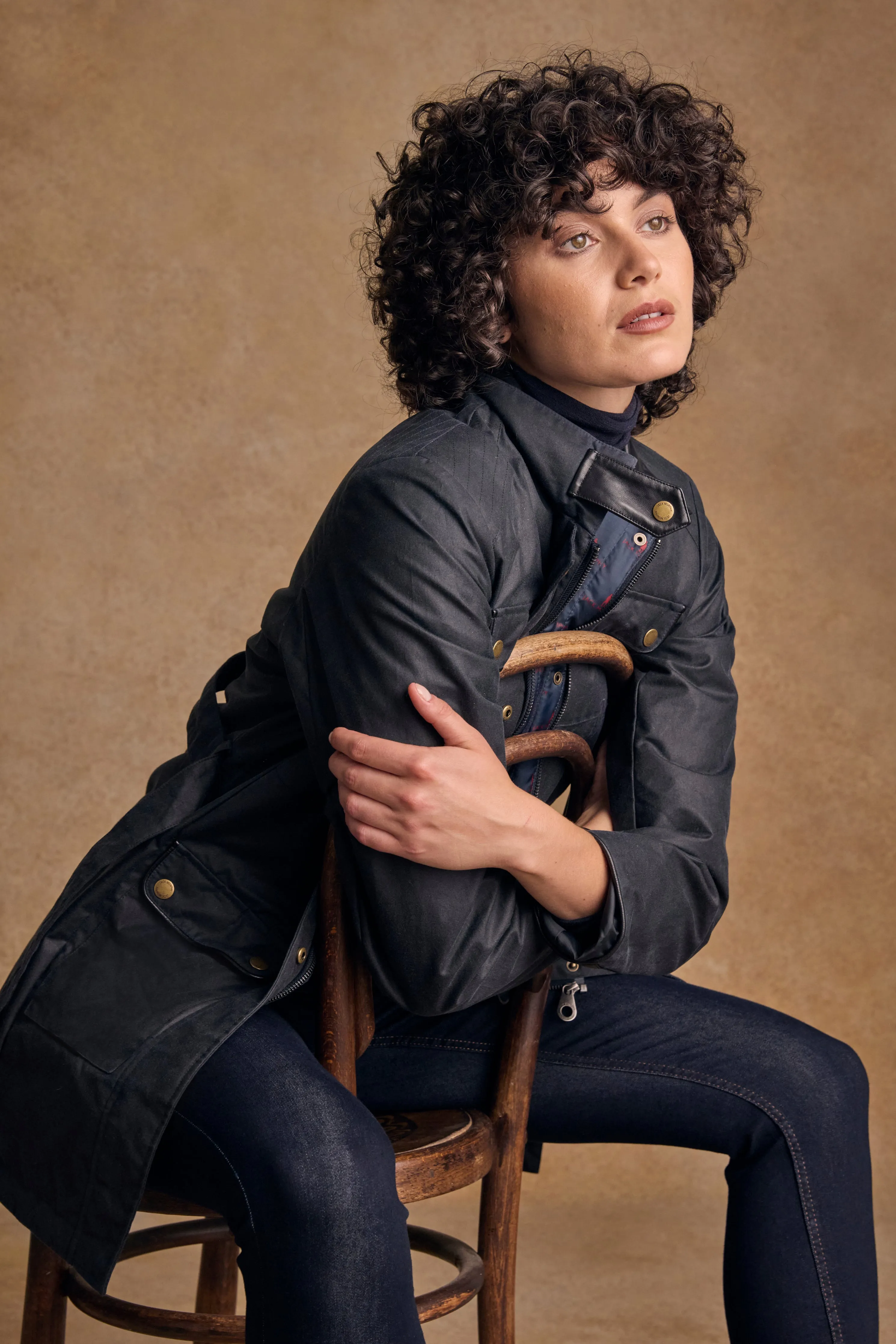 Orla Wax Jacket - Navy