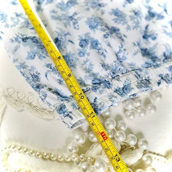 ottod'Ame | S / 4 | Italian Cotton Floral Striped Light Sleep Drawstring Shorts