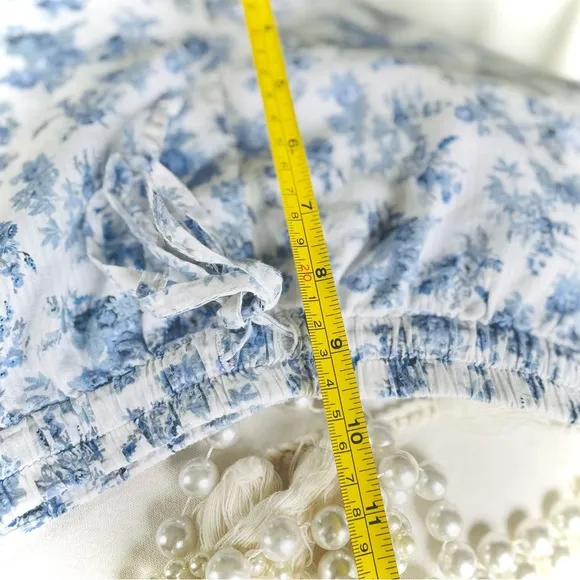 ottod'Ame | S / 4 | Italian Cotton Floral Striped Light Sleep Drawstring Shorts