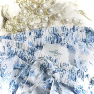 ottod'Ame | S / 4 | Italian Cotton Floral Striped Light Sleep Drawstring Shorts
