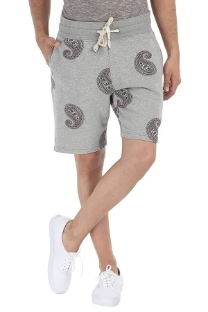 Paisley Printed Relaxed Fit Knit Shorts