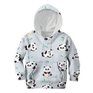 Panda Eating Bamboo Leaves Custom Cosplay Kid Hoodie