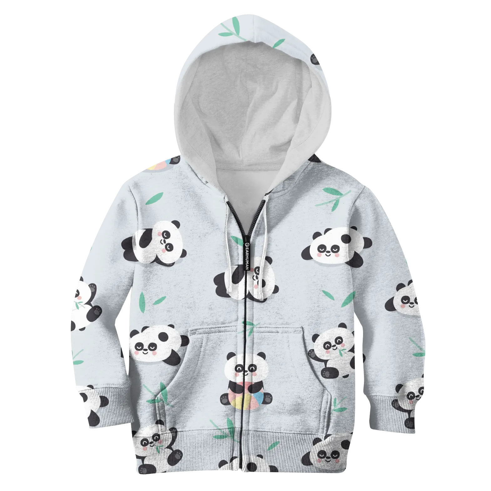 Panda Eating Bamboo Leaves Custom Cosplay Kid Hoodie