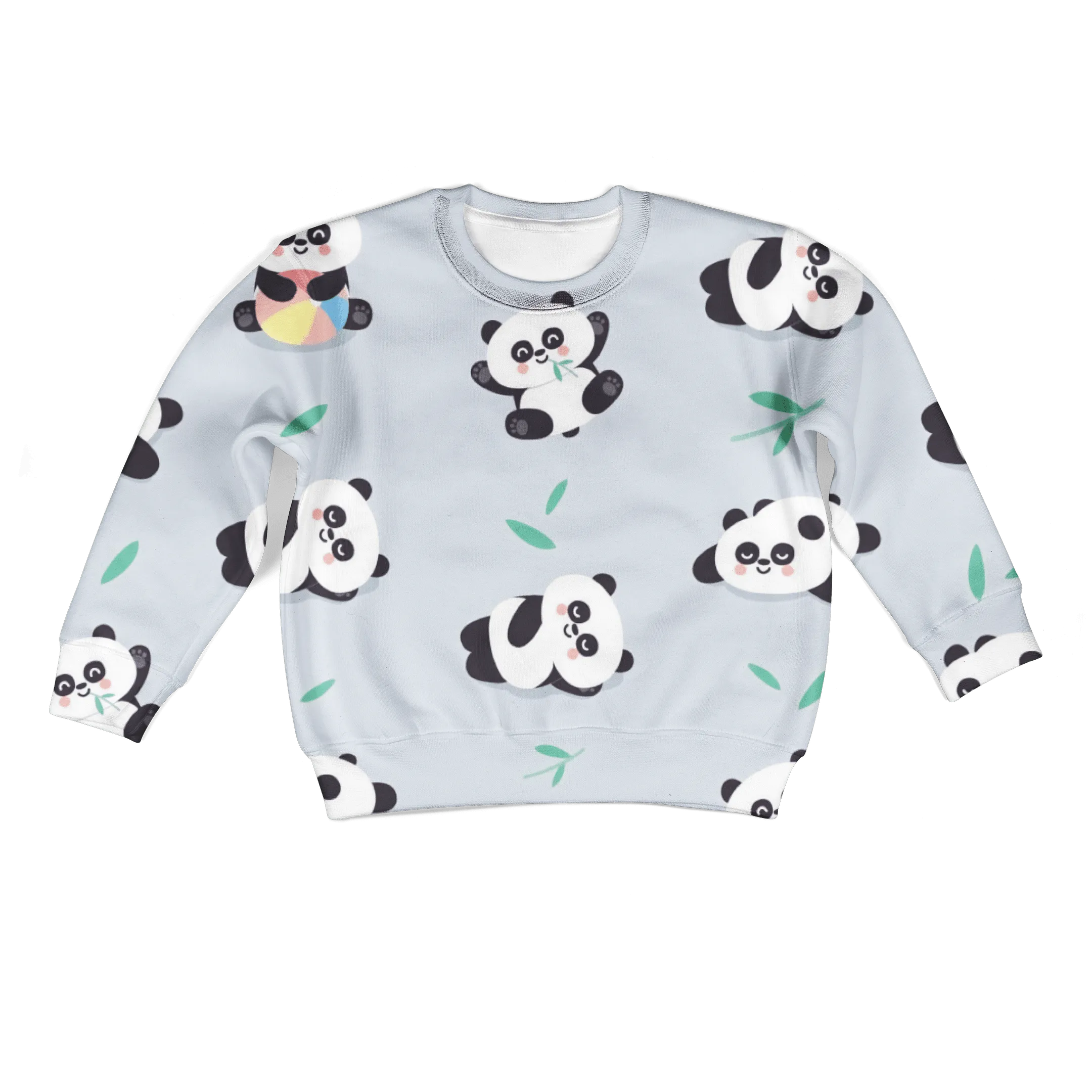 Panda Eating Bamboo Leaves Custom Cosplay Kid Hoodie