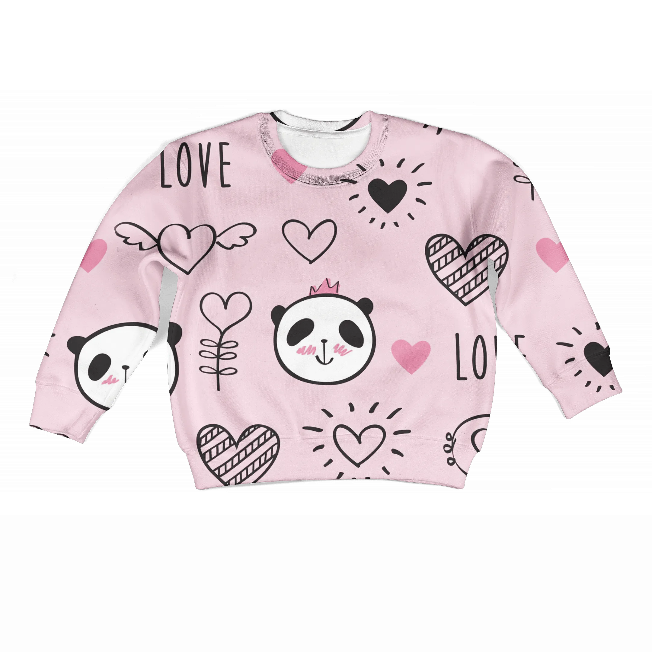 Panda In Love Custom Cosplay Kid Hoodie