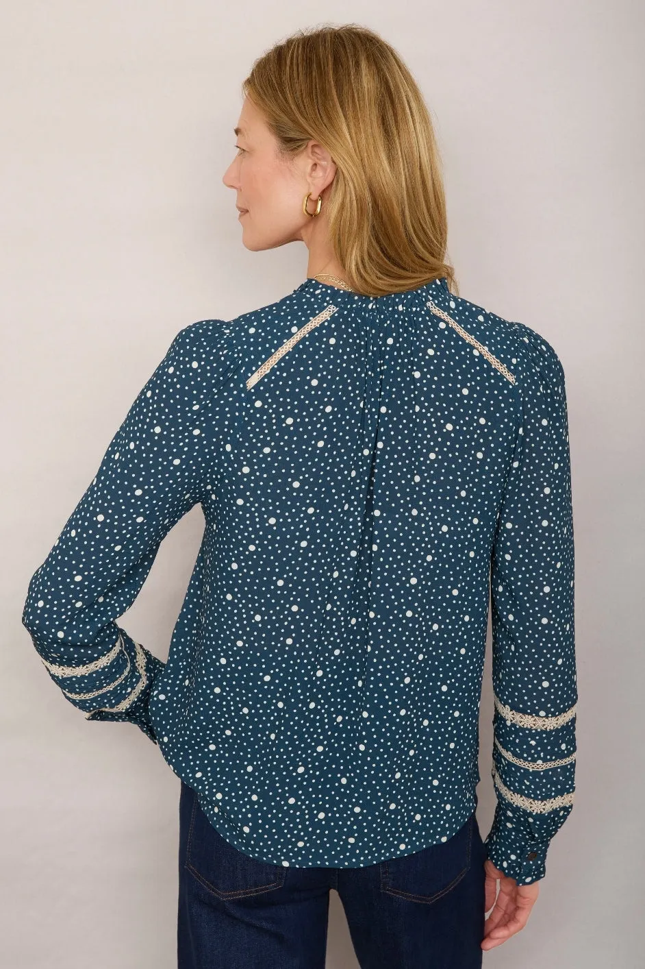 Parker Blouse - Blue Spot