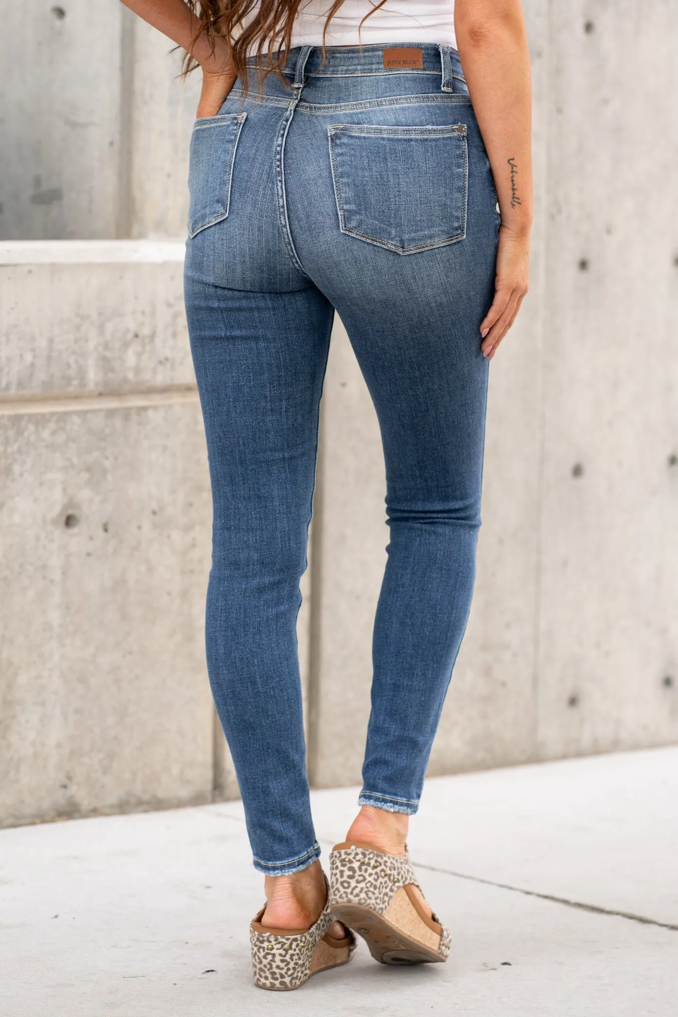 Penelope High Rise Button Fly Skinny