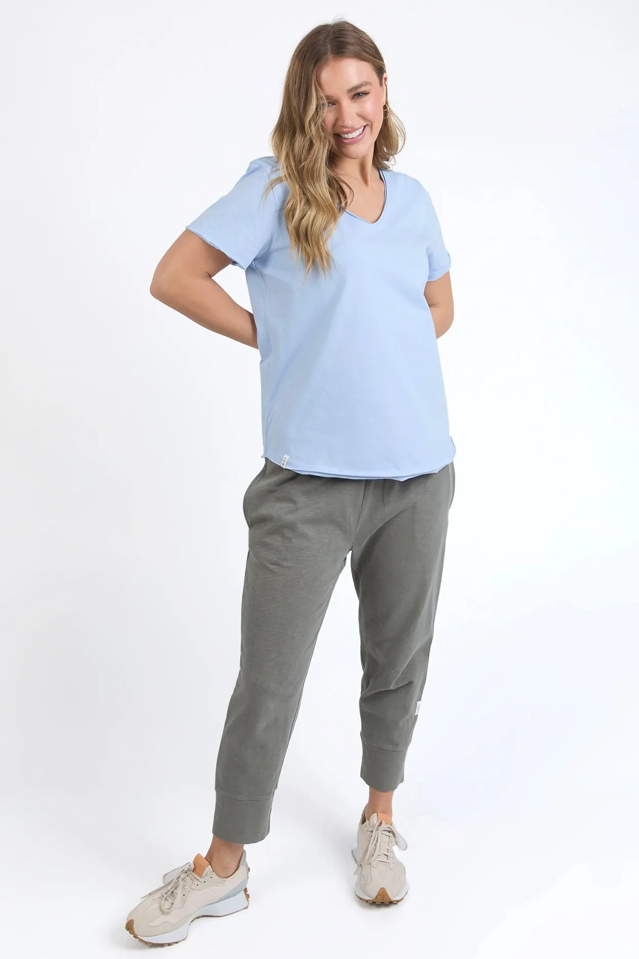 Pima Dream Blue Relaxed Tee