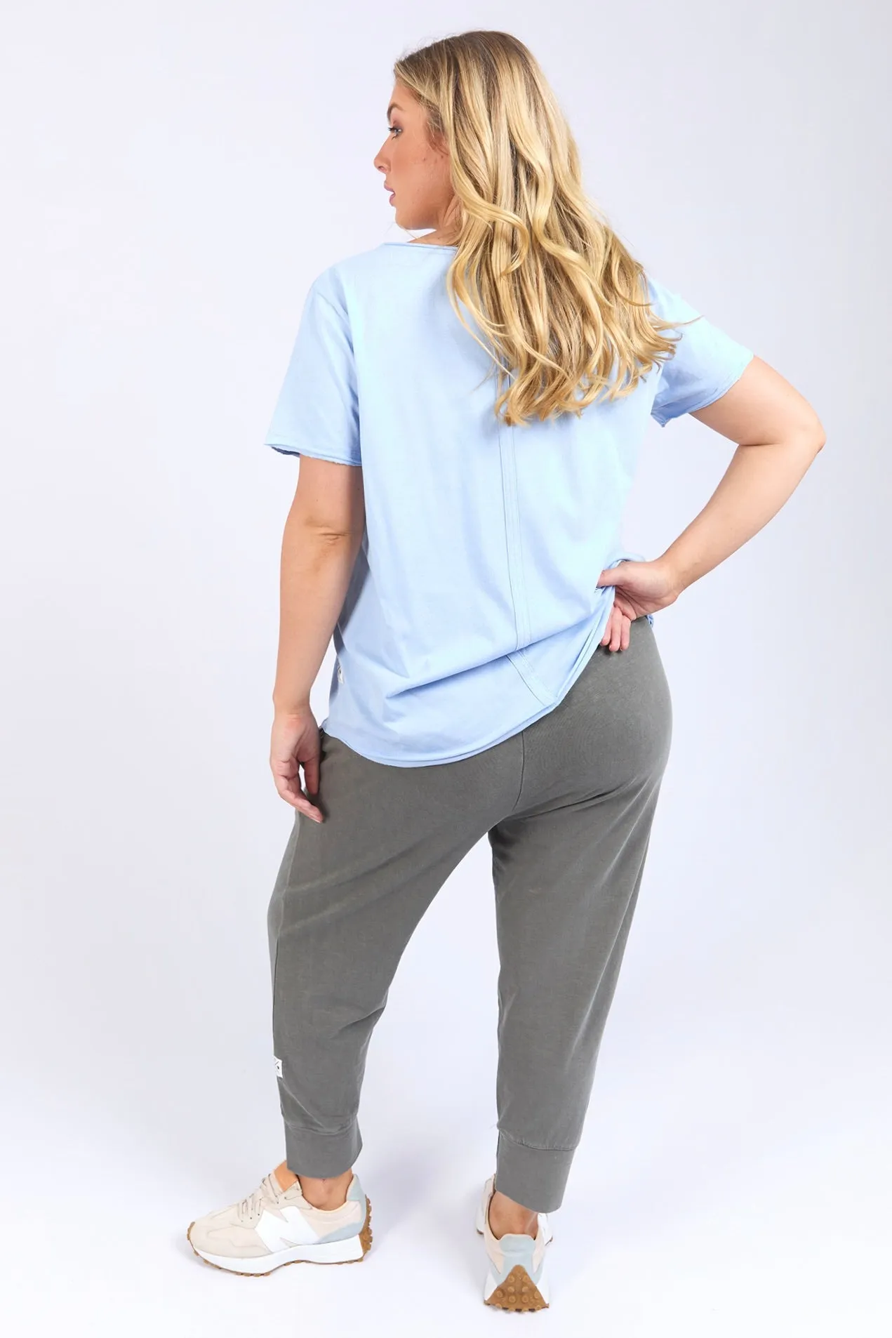 Pima Dream Blue Relaxed Tee