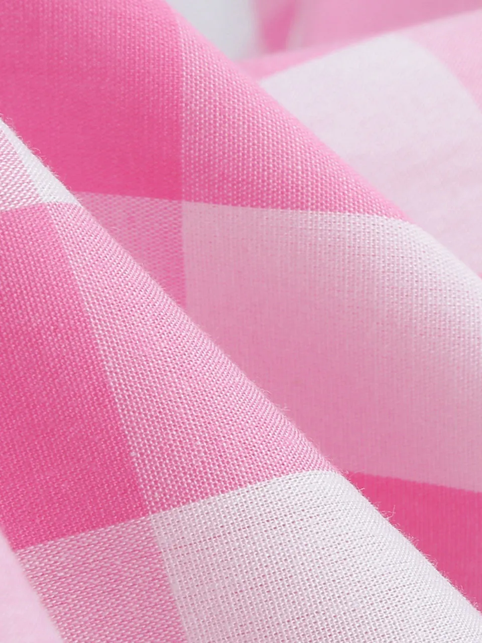 Pink And White Plaid Halter Classis Style 1950S Vintage Dress Set