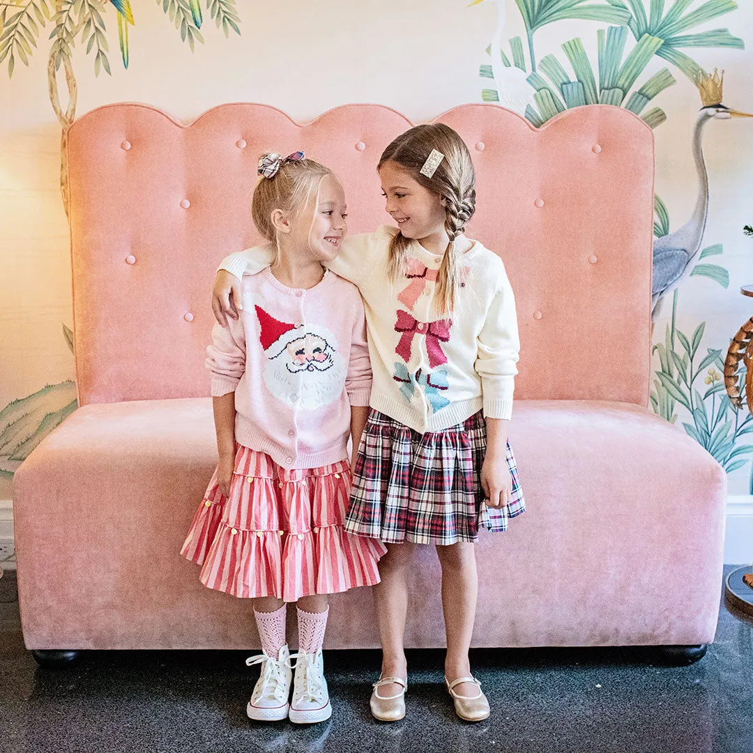 Pink Chicken Girls Maude Sweater - Pink Santa