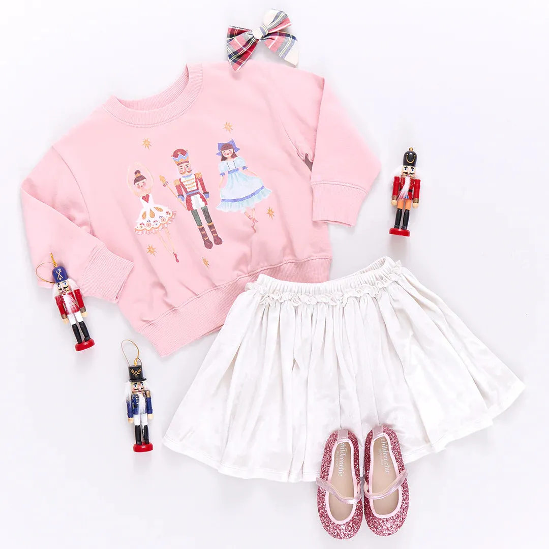 Pink Chicken Girls Organic Sweatshirt - Nutcracker