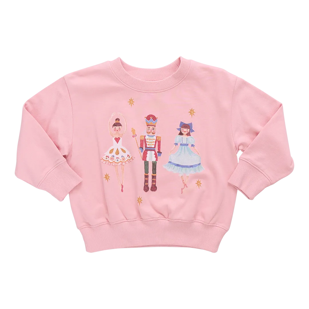 Pink Chicken Girls Organic Sweatshirt - Nutcracker