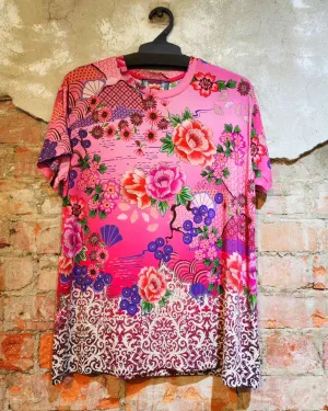 Pink Lace Loose Fit Tee