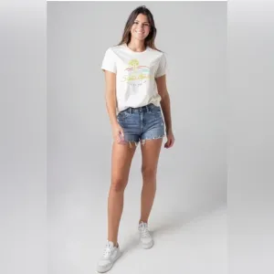 Pistola Nova Relaxed High Rise Distressed Cut Off Shorts  Size 30