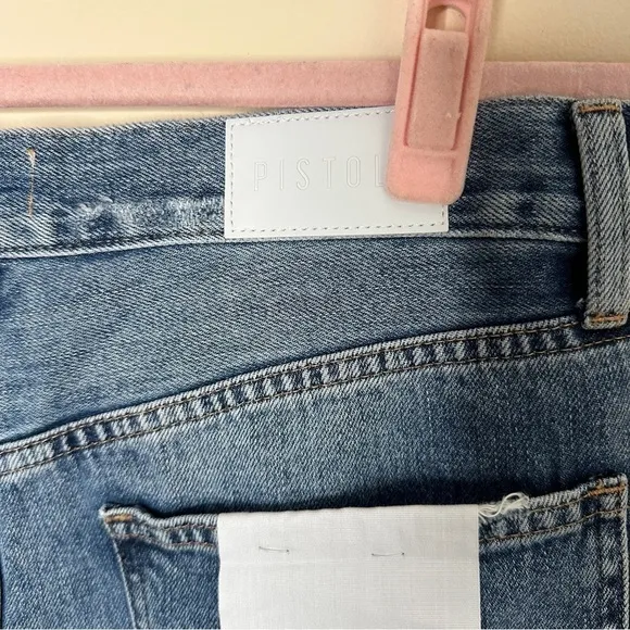 Pistola Nova Relaxed High Rise Distressed Cut Off Shorts  Size 30