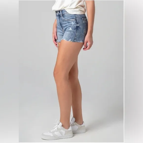 Pistola Nova Relaxed High Rise Distressed Cut Off Shorts  Size 30