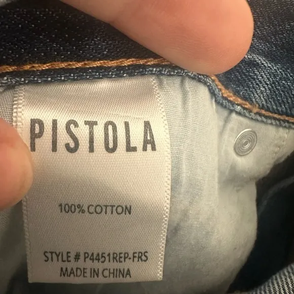 Pistola Nova Relaxed High Rise Distressed Cut Off Shorts  Size 30