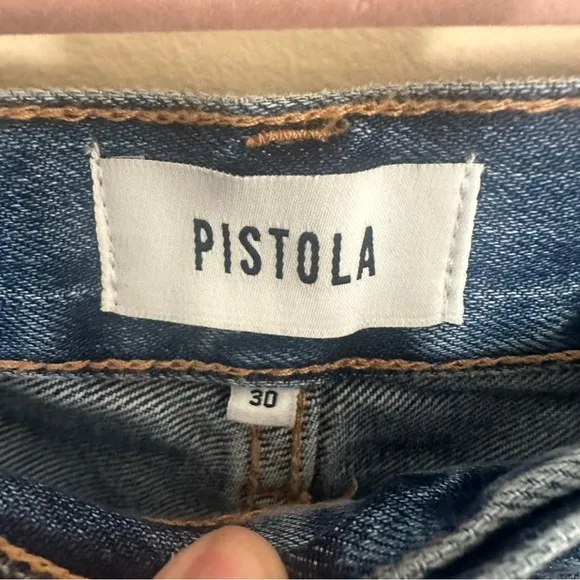 Pistola Nova Relaxed High Rise Distressed Cut Off Shorts  Size 30