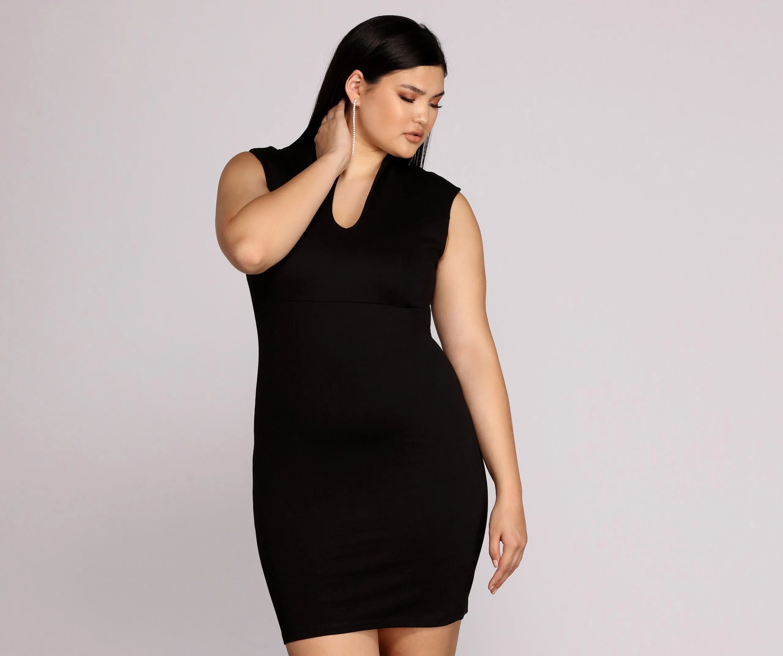Plus Classic Stylish Midi Dress