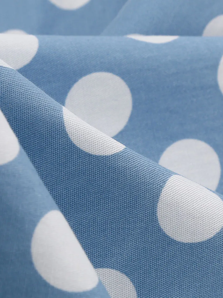 Polka Dots V Neck 1950S Dress With Pockets
