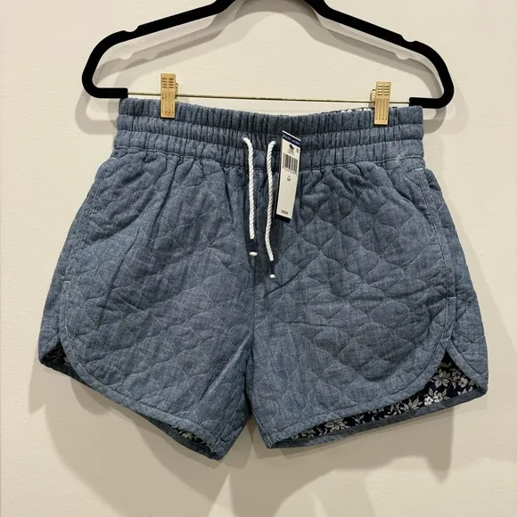 Polo Ralph Lauren Quilted Chambray Drawstring Short Size S NWT