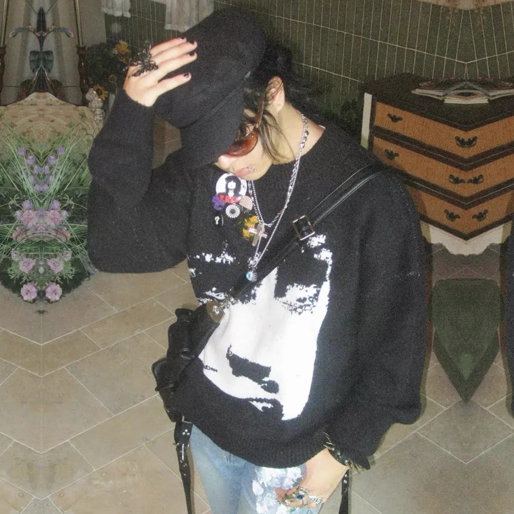Portrait Jacquard Sweater