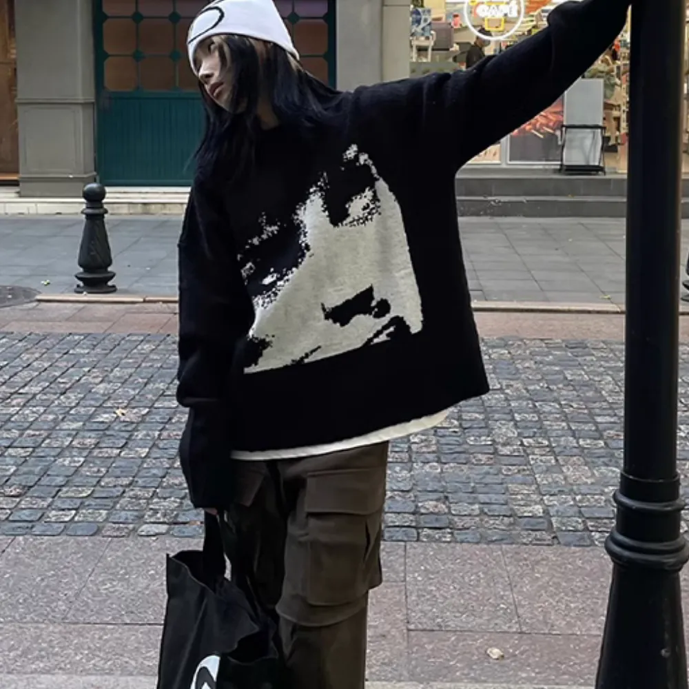 Portrait Jacquard Sweater