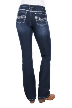 Pure Western Jeans Womens Hannah Boot Cut Midnight 32in Leg