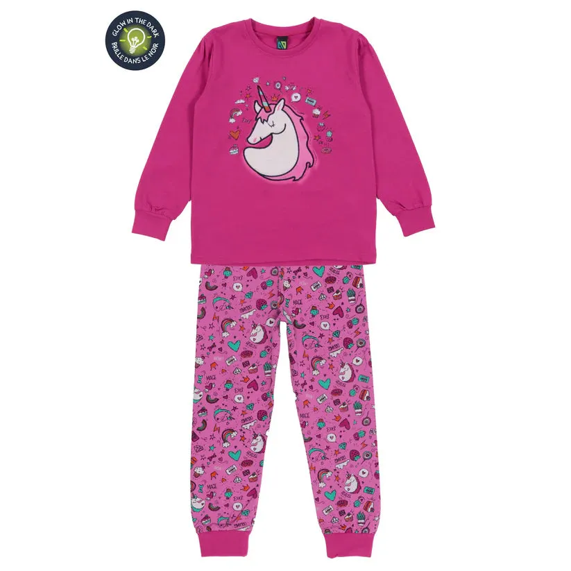 Pyjama Enfant Licorne Rose F24P52