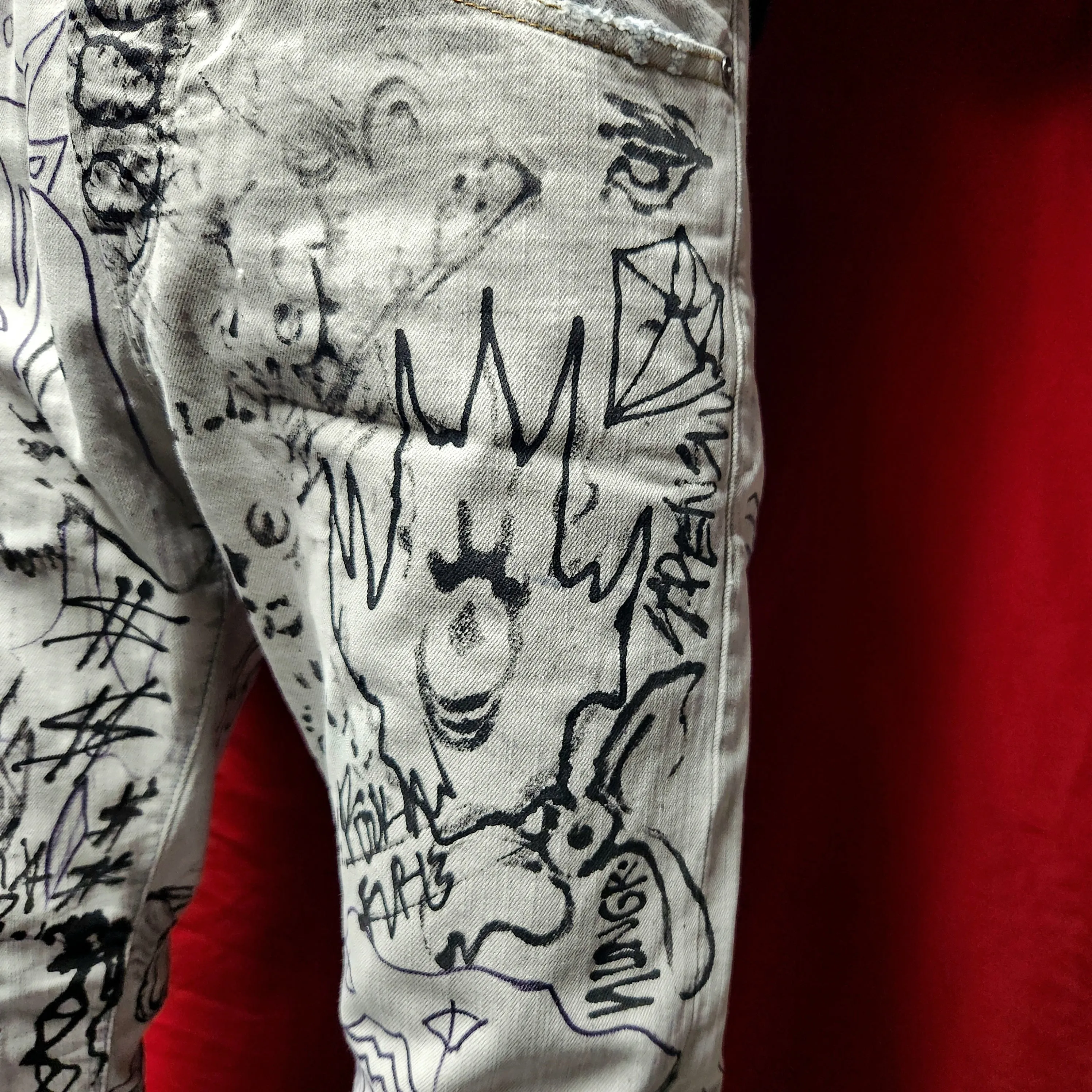 "Dreaded InkScape" 1-of-1 Custom Jeans
