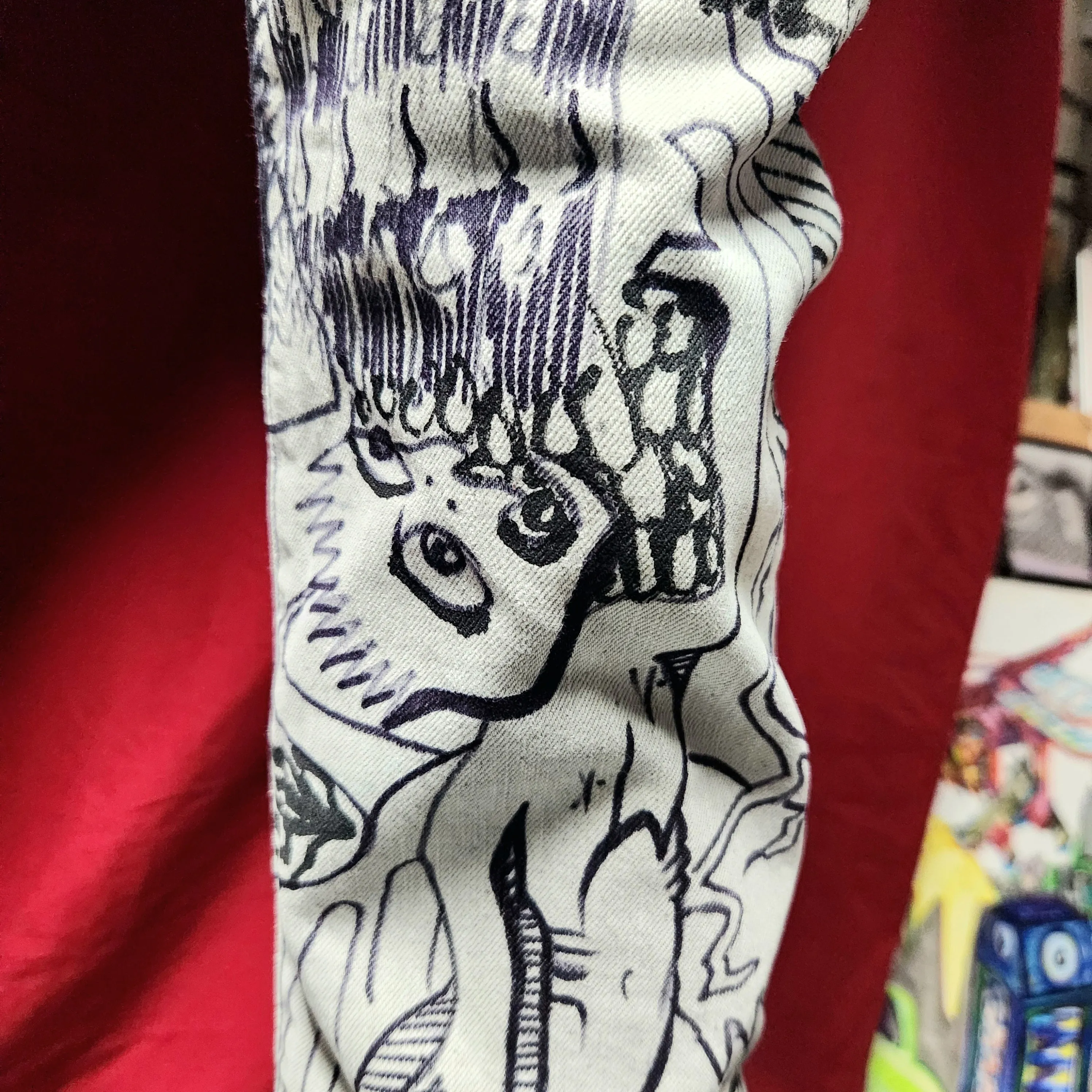 "Dreaded InkScape" 1-of-1 Custom Jeans