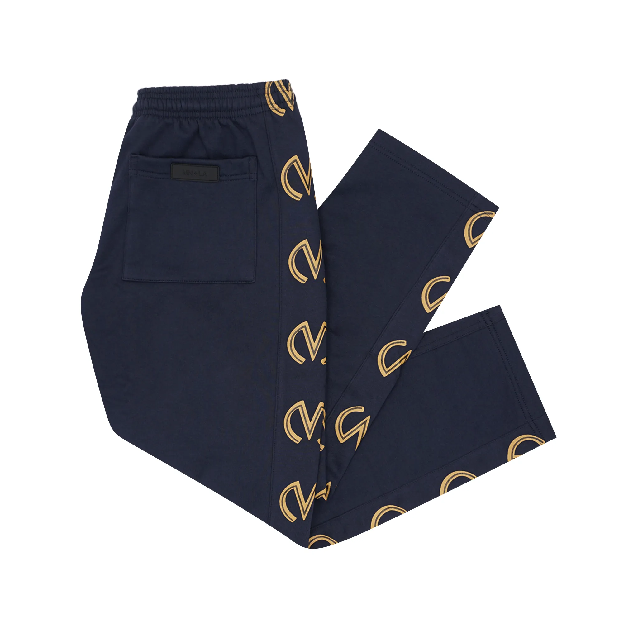 "M'$ & BEYOND" TRACK PANTS IN NAVY BLUE