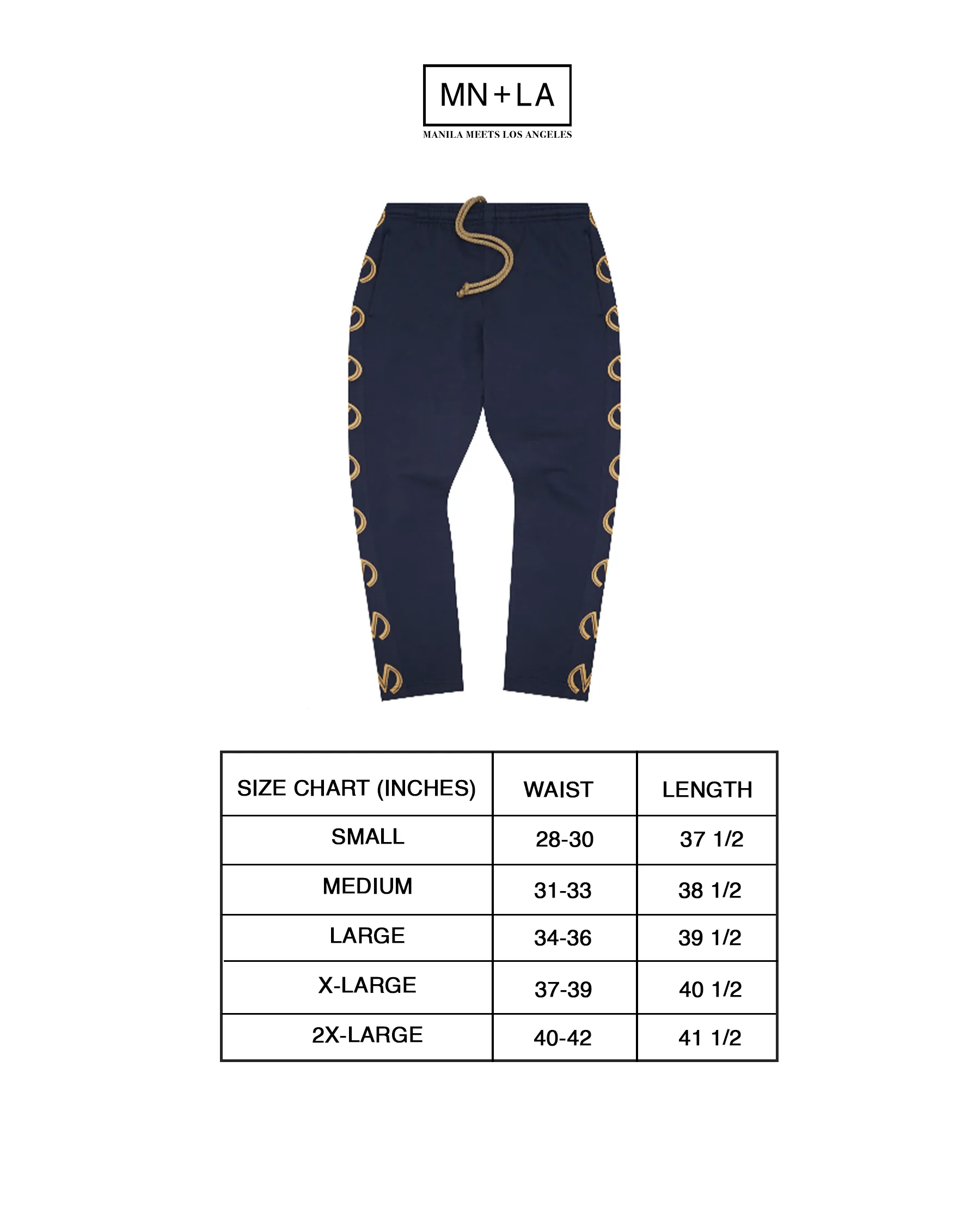 "M'$ & BEYOND" TRACK PANTS IN NAVY BLUE