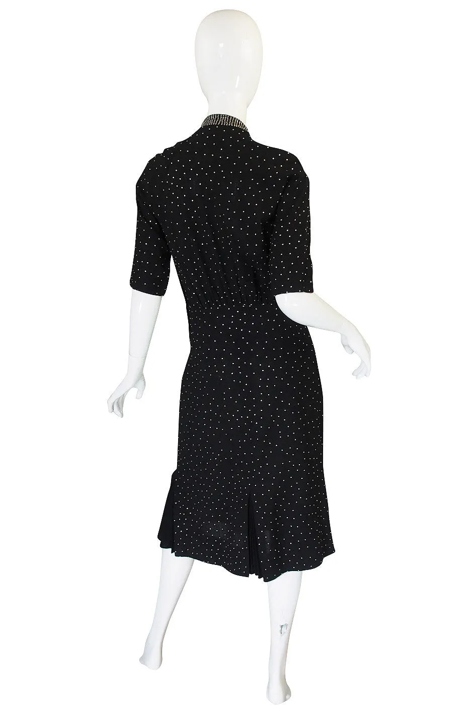 Rare 1940s Eisenberg and Sons Studded Dress