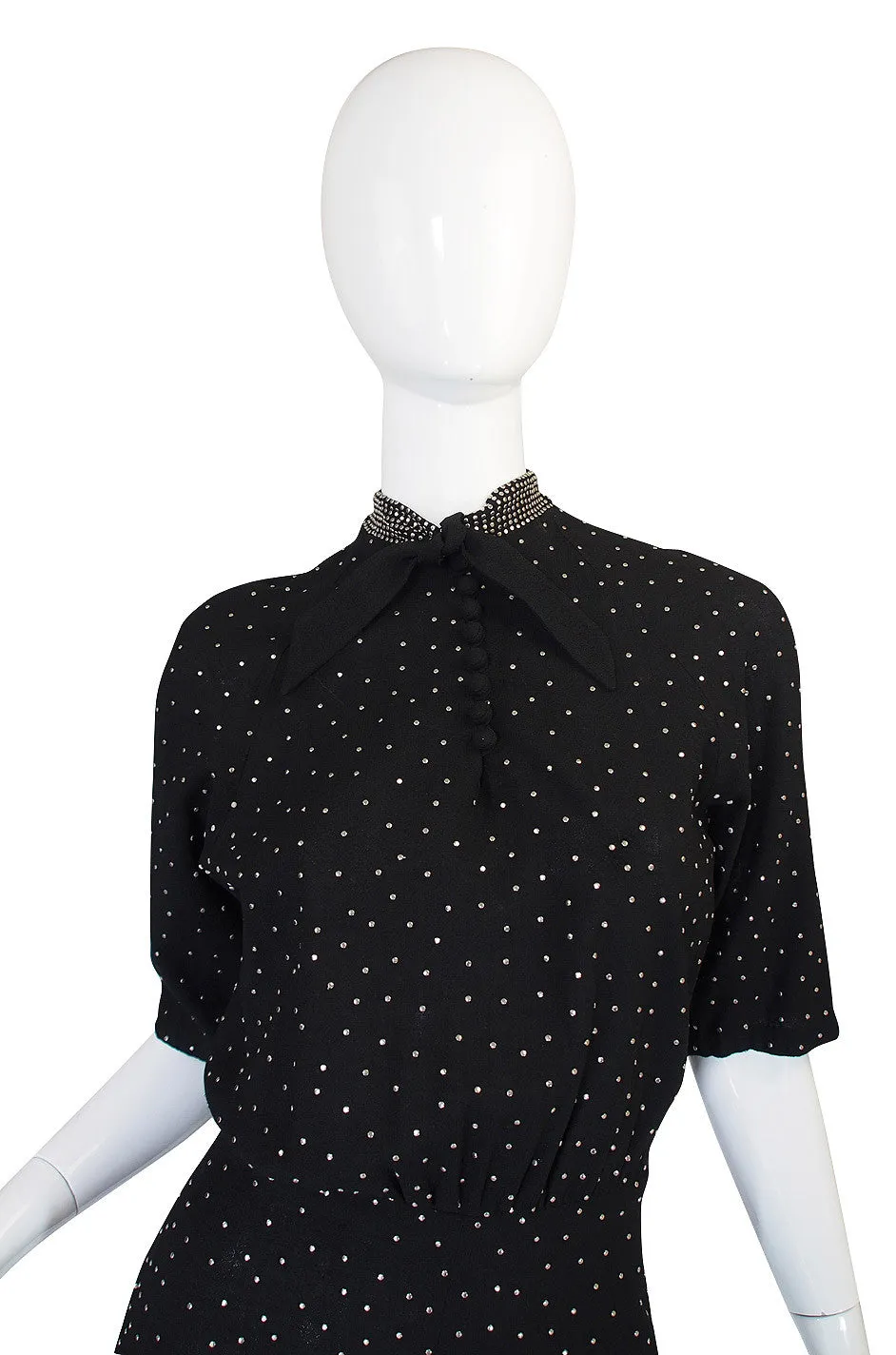 Rare 1940s Eisenberg and Sons Studded Dress