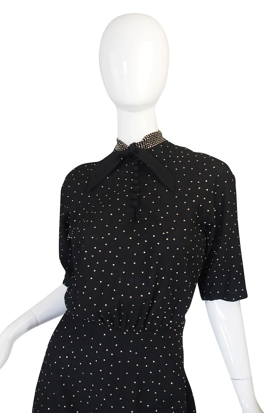 Rare 1940s Eisenberg and Sons Studded Dress