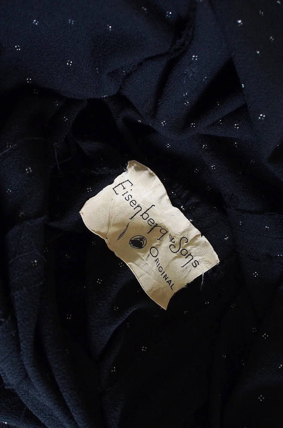 Rare 1940s Eisenberg and Sons Studded Dress