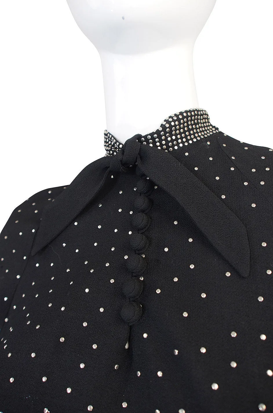 Rare 1940s Eisenberg and Sons Studded Dress