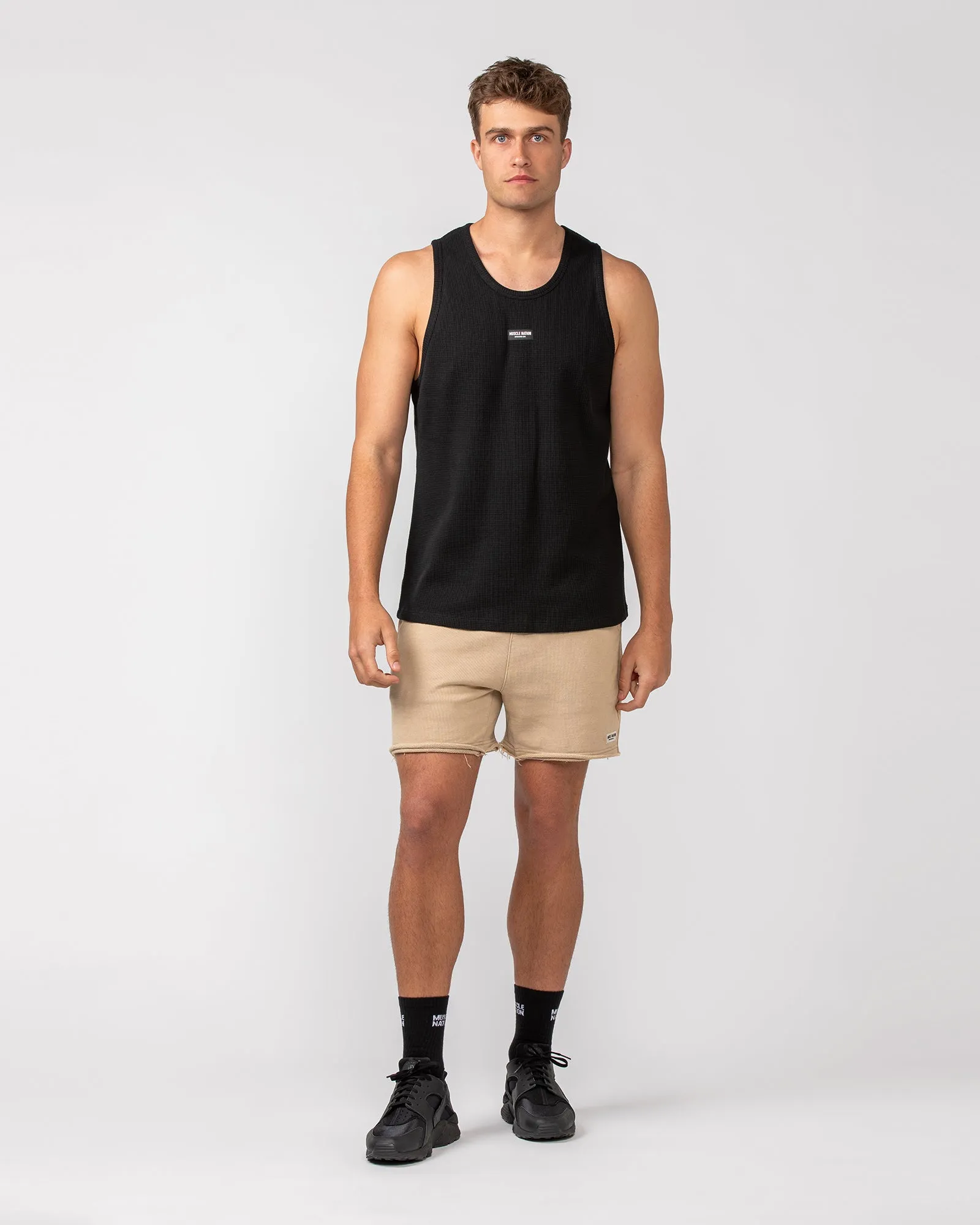 Raw Hem 5" Shorts - Washed Fossil