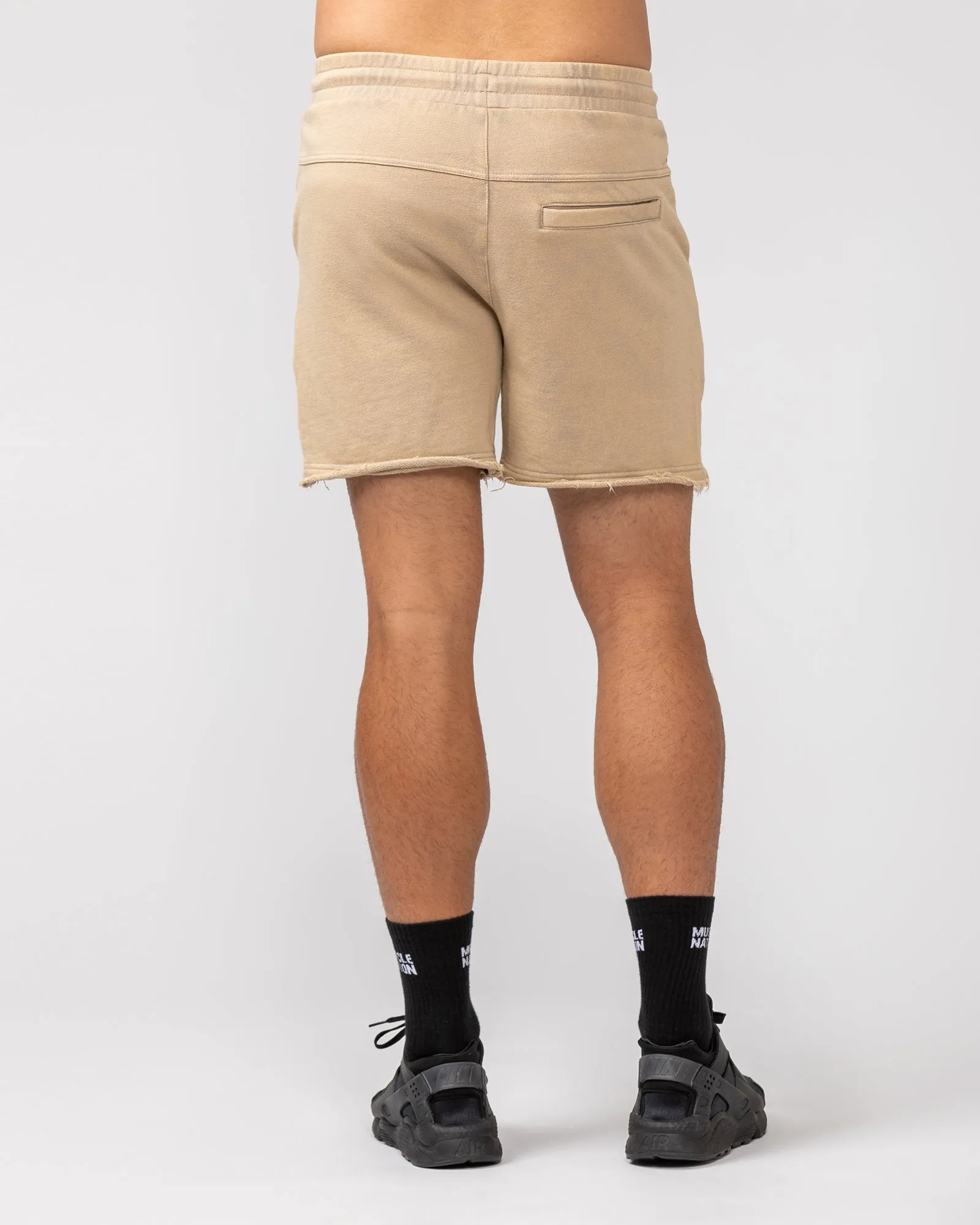Raw Hem 5" Shorts - Washed Fossil