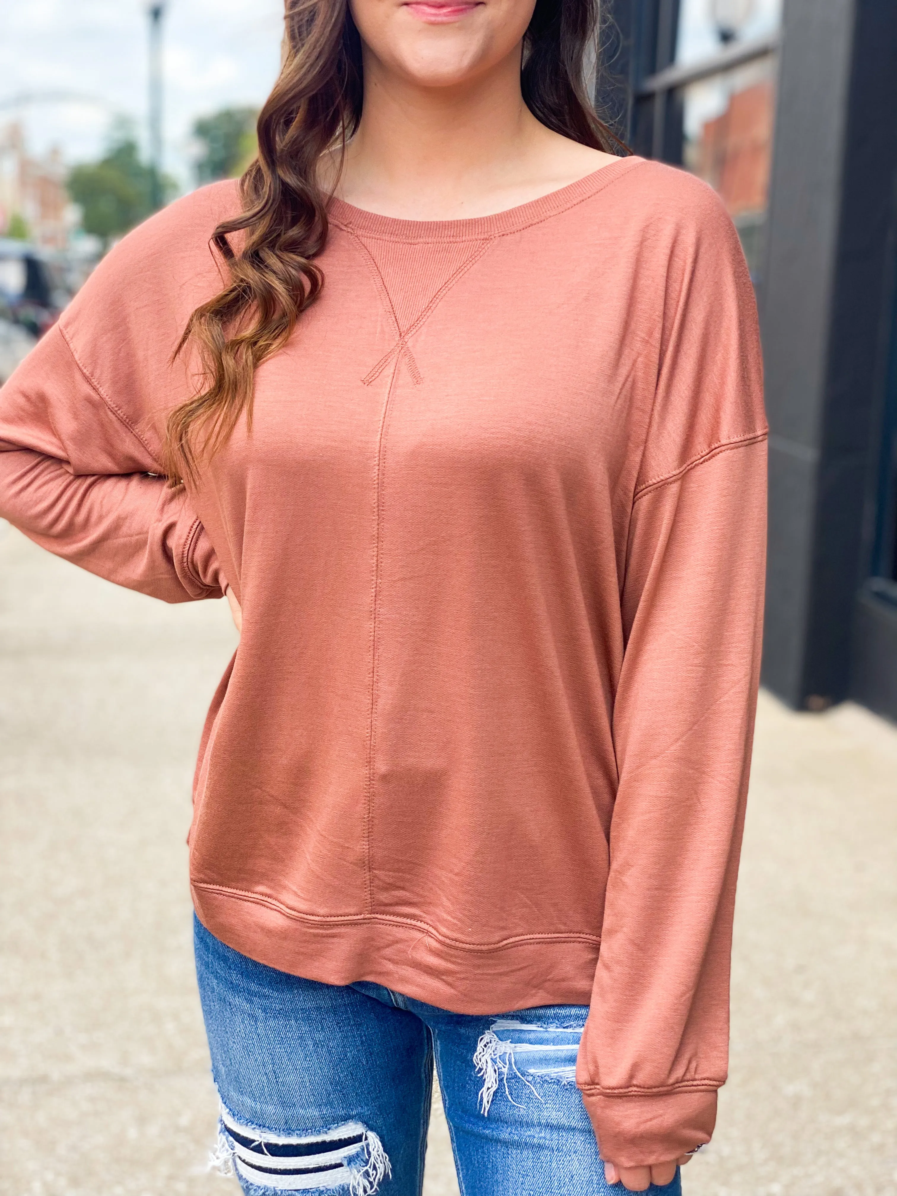 Rebekah Blush Long Sleeve Top