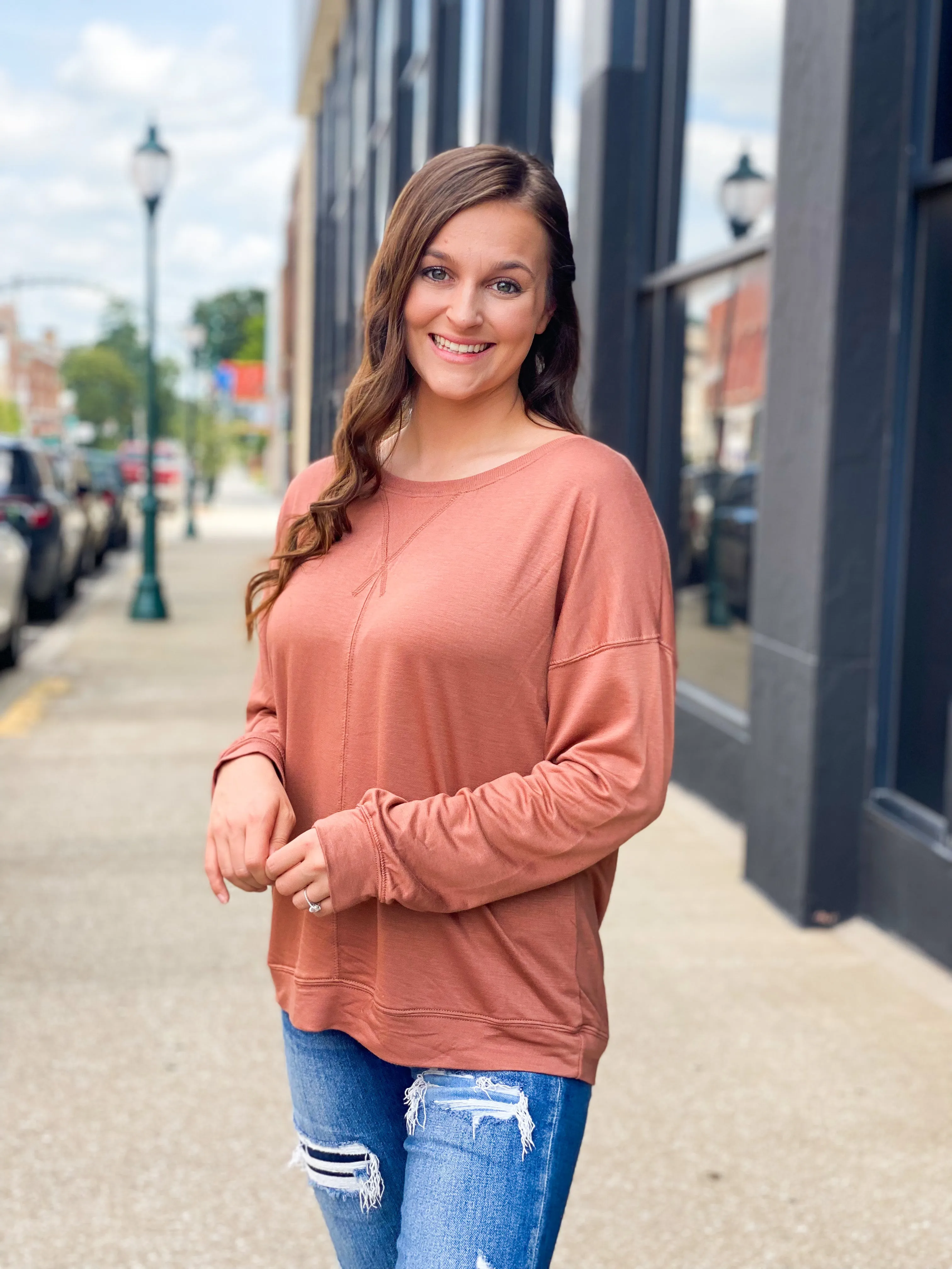 Rebekah Blush Long Sleeve Top