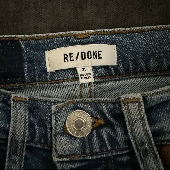 Re/Done Revolve 90s High Rise Ankle Crop Jeans in Mid 70s